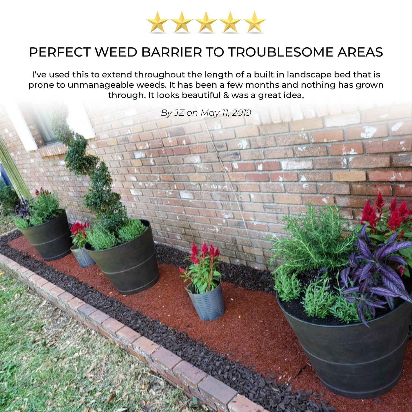 Backyard Expressions Reversible Rubber Mulch Pathway, 72" x 24" x 2/3" , Brown or Red