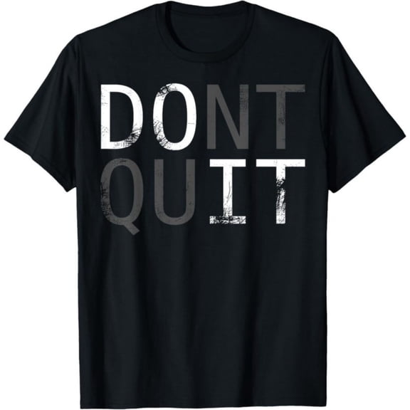 Men's 100% Cotton T-Shirt 180gsm - New Do it Don't Quit. Motivation slogan for your training T-Shirt, Black Comfortable Breathable Soft Tee, Gift for Men