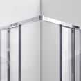 thumbnail image 2 of Cornerview 36 in. D x 36 in. W x 78 3/4 in. H Sliding Shower Enclosure, Base, and White Wall Kit in Chrome, 2 of 15