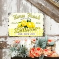 thumbnail image 5 of Farm Fresh Sweet Juicy Lemons Vintage Metal Tin Sign Retro Fruit Wall Art Decorative Sign Poster for Home Farmhouse Country Market Kitchen, 12X8 In, 5 of 6