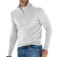 thumbnail image 4 of Men's Quarter Zip Sweater Casual Neck Pullover Ribbed Knit Sweater, 4 of 7