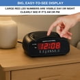 thumbnail image 2 of Reloj despertador digital Ken-Tech con radio AM/FM y pantalla LED roja, 2 of 5