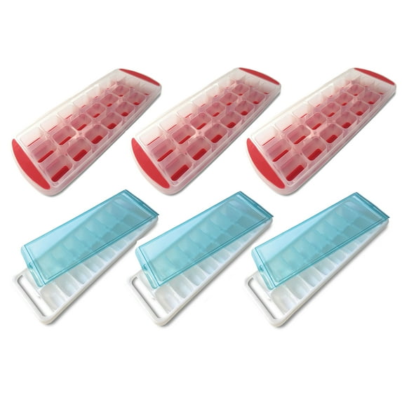 Ice Cube Tray with Easy Silicone Bottom For Removal or with Lid