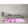 thumbnail image 3 of Ahgly Company Indoor Rectangle Solid Purple Modern Area Rugs, 5' x 7', 3 of 4