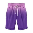 thumbnail image 1 of Plebaso Men's Stylish Shorts Gradient Color Summer Beach Shorts Drawstring Casual Knee Length Shorts, 1 of 3