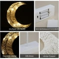 thumbnail image 4 of Lámpara de escritorio decorativa, lámpara de noche LED con forma de luna y pilas, luz de noche blanca cálida, decoración de mesa para Navidad, hogar, dormitorio y Ramadán - Blanco, 4 of 5