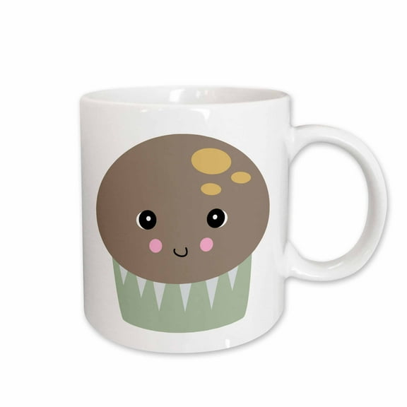 3drose, Cute Kawaii Muffin, 15oz Mug