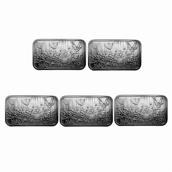 1 oz Silver Bar - U.S. Constitution - Lot of 5