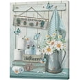 thumbnail image 2 of Farmhouse Bathroom Wall Art Country Bathroom Wall Decor Blue Butterfly Daisy Wash Your Hands Canvas Bathroom Pictures Print Painting Artwork Bathroom Decorations for Toilet Restroom Bathroom 12"x16", 2 of 6