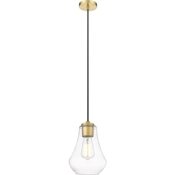 490-1P-SG-G572-7 Innovations Lighting Fairfield - 1 Light Mini Pendant In Industrial Style-10.5 Inches Tall and 7 Inches Wide-Satin Gold Finish-Clear