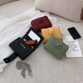 thumbnail image 3 of Womens Makeup Bag Portable Button Closure Shoulder Pouch Coin Pouch with Mirror, 3 of 10