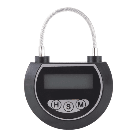 Electronic Time Lock Timer Container Multi Function Bin for Toys Black