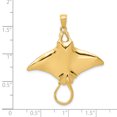 thumbnail image 2 of 14K Yellow Gold Manta Ray Pendant, 2 of 2