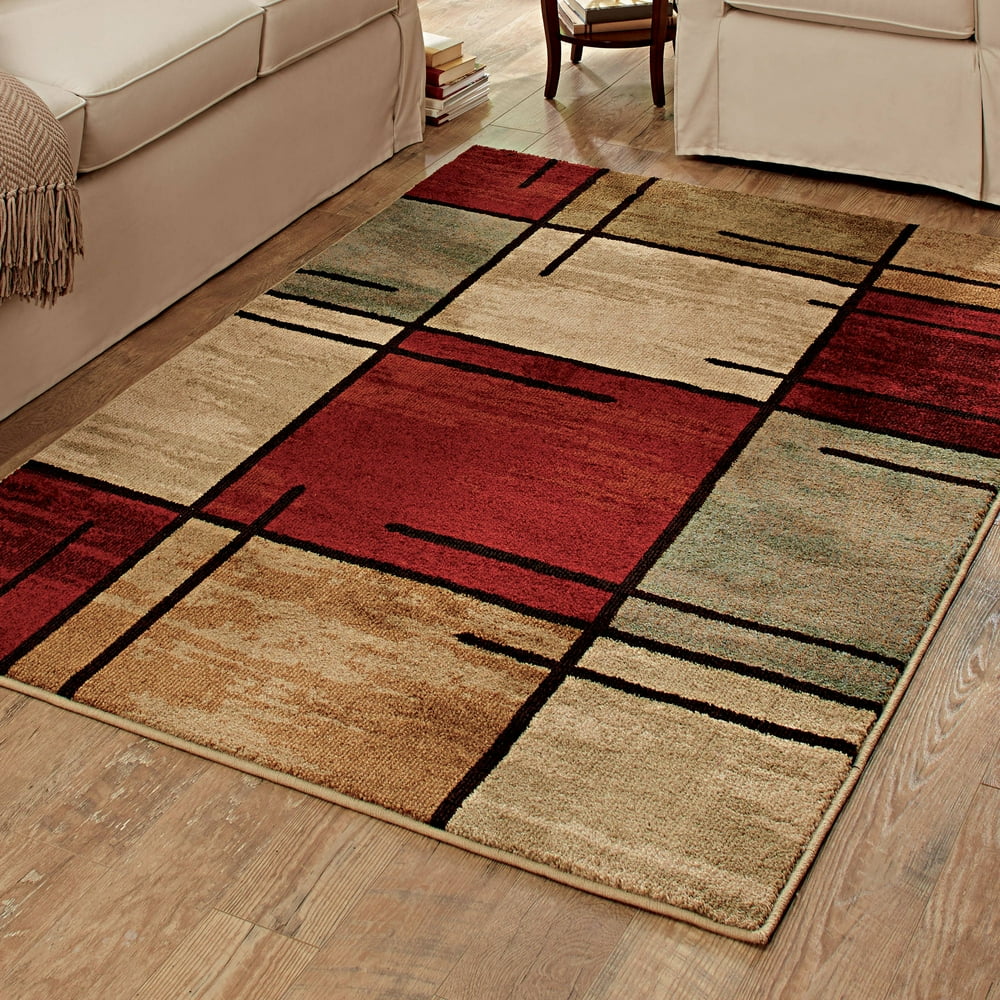 Better Homes and Gardens Spice Grid Area Rug 1'8"x2'10"