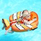 thumbnail image 5 of Baby Pool Float Mambobaby con toldo, pez payaso no inflable, 5 of 6