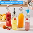 thumbnail image 7 of GPED 8.5 oz Swing Top Glass Bottles, 8 Pack Flip Top Beer Brewing Bottles with Airtight Rubber Seal Flip Caps for Fermentation, Kombucha, Vanilla Extract, Juice, Tea, Wine, Soda - Bonus 2 Pourers, 7 of 7