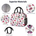 thumbnail image 4 of Lunch Bag Lunch Box for Women Reusable Insulated Lunch Bags,Water-Resistant Colorful Donuts Cool Cooler Lunch Tote Bag, Large Capacity for Work Travel Picnic, 4 of 6