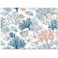 thumbnail image 2 of Area Rugs 2x3 Ft Summer Coastal Blue Grey Coral Conch Nautical Non-Slip Washable Rug Indoor Rug Floor Mats Non Shedding Carpet for Living Room Bedroom Dining Room Home Decor, 2 of 8
