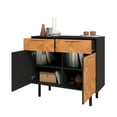 thumbnail image 5 of Manhattan Comfort Liam Sideboard made from Engineered Wood in Black & Wood, 5 of 10