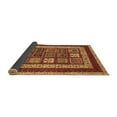 thumbnail image 2 of Ahgly Company Indoor Round Abstract Brown Modern Area Rugs, 6' Round, 2 of 4