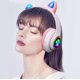 thumbnail image 4 of Auriculares inalámbricos con orejas de gato, color rosa, compatibles con Bluetooth, estéreo, plegables, con micrófono, regalo musical para niñas y niños, azul B39C, 4 of 5