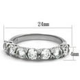 thumbnail image 2 of High polished (no plating) Stainless Steel Ring with AAA Grade CZ in Clear for Women Clear Stone Color Style TK2182 Size 5, 2 of 2