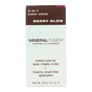1PACK Mineral Fusion 3-in-1 Color Stick - Berry Glow - 0.18 oz..