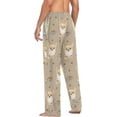 thumbnail image 4 of Top-kevin Multi- Beige Chihuahuas Pajama Pants for Men PJs Bottoms Sleepwear Lounge Pants with Pockets, 4 of 13
