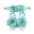 thumbnail image 3 of Wrapables® Shabby Chic Flower Headband + Barefoot Sandals (Set of 4), Pastel, 3 of 5