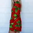 thumbnail image 4 of Pntutb moda mujer Navidad estampado suelto manga larga cárdigan otoño abrigo blusa Rollbacks Pntutb Pntutb-3040, 4 of 6