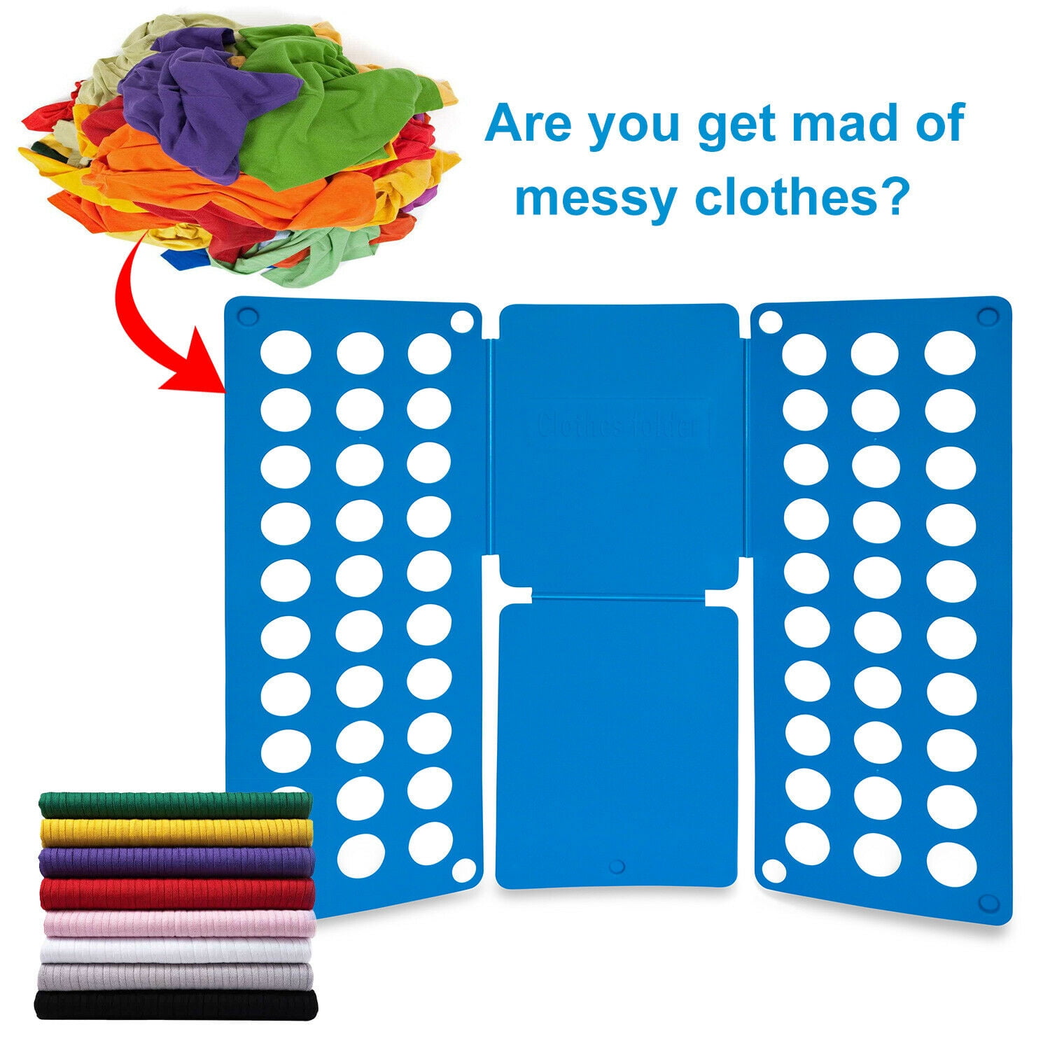 USA Clothes Folder Folding Board Laundry Organizer Adult T Shirt Fast Fold Flip 