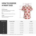 thumbnail image 4 of Uemuo Hand Drawn Watermelon Printed Women's Classic V-Neck T-Shirt - Soft, Breathable, Moisture-Wicking, Perfect for Casual, Office, Travel, and Everyday Wear-Medium, 4 of 5