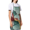 thumbnail image 5 of Anti-Fouling Belt Pocket Elasticated Apron - Non-Slippery Non-Fading Non-Shrinking Non-Crinkly Water-Repellent Deep Reddish-Brown Green Golden Marble, 5 of 8