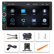 NURATIT Single Din Car Stereo with 7 inch HD Touchscreen, Wireless Apple Carplay & Android Auto, Bluetooth, SWC, Mirror Link, AUX, FM Car Radio Receiver(No Backup reversing Camera)|for All Vehicles