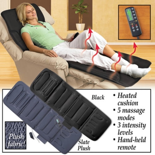 Back Body Massager Chair Pad With Remote 10 Motor Heated Slate Walmart Com Walmart Com