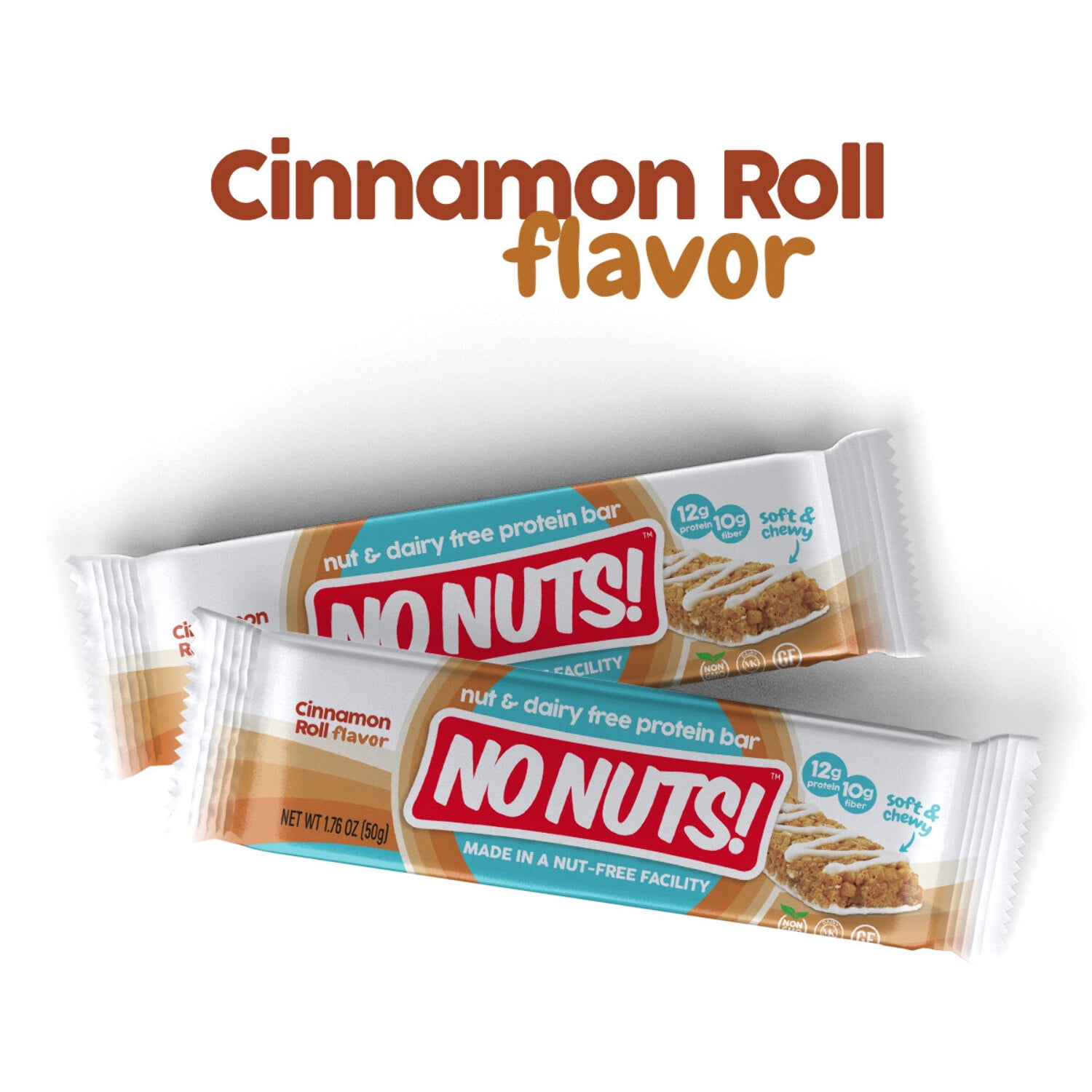 No Nuts! Cinnamon Roll Snack Bars - 12 Bar Pack