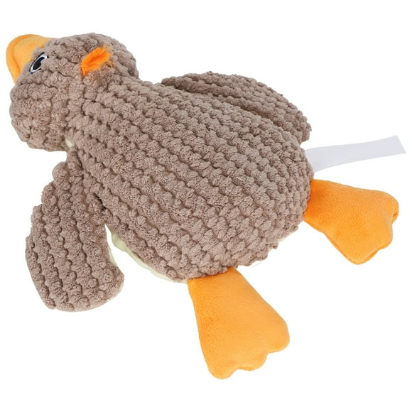Chewing Squeaky Toys, Grey Pet Squeaky Toys Durable Cute Sea Cucumber Strip Duck Plush And Cotton For Puppies For Medium Dogs