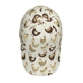thumbnail image 4 of Daiia Chicken Cartoon print Baseball Cap Men Women Golf Dad Hat Adjustable Original Classic Low Profile Hat Unconstructed Plain Cap, 4 of 9