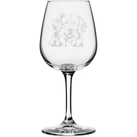 

Bernese Mountain Dog Themed Etched All Purpose 12.75oz Libbey Wine Glass