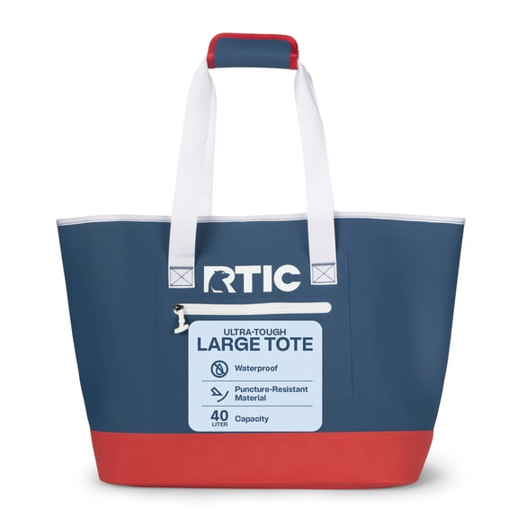 RTIC Ultra-Tough Tote Bag, 40 Ltr Fully Waterproof Bag, Patriot