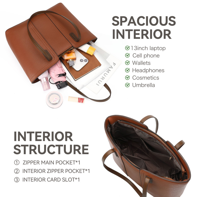 FALAN MULE Tote Bag for Women Large Commuting Shoulder Bag Top Handle Handbag