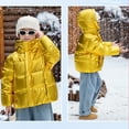 thumbnail image 6 of OGLCCG Shiny Puffer Jacket for Boys Long Sleeve Zipper Hooded Winter Padded Coat Fashion Outdoor Thermal Outwear with Pockets 1-12 Years, 6 of 8