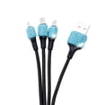 thumbnail image 1 of Cristal 3 en 1 cargador de carga rápido del cable USB para el tipo micro cable de carga del iPhone USB de C, 1 of 9