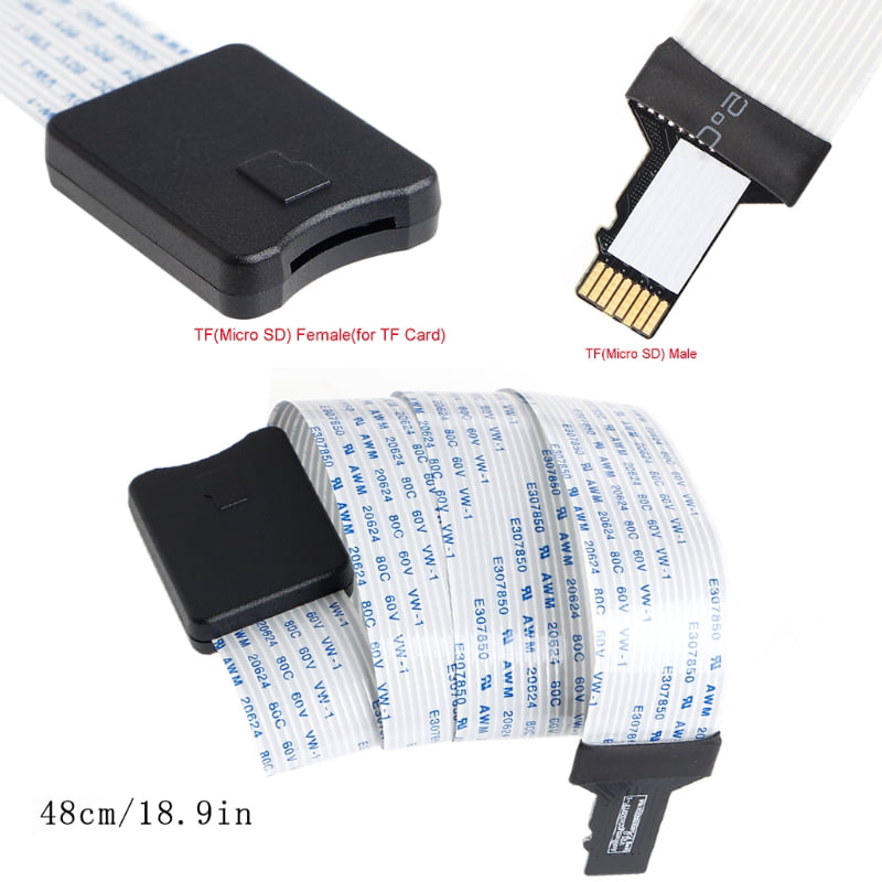 48cm TF micro sdcard to  /sdhc card flex extension adapter cable for car GPS·TV 
