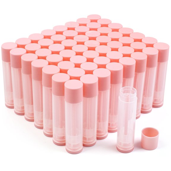 LotFancy Empty Lip Balm Tubes, 60Pcs Clear Plastic Chapstick Containers Empty Tube, 5.5ml (3/16 oz)