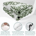 thumbnail image 4 of Quilts Twin XL Size, Dark Sage Green Coral Coastal Soft Comforter Bedding Set for Bed, Summer Beach Nautical Ocean Lightweight Quilted Bedspread with Pillow Cover(2 Pieces) for All Season, 68x98 Inch, 4 of 9