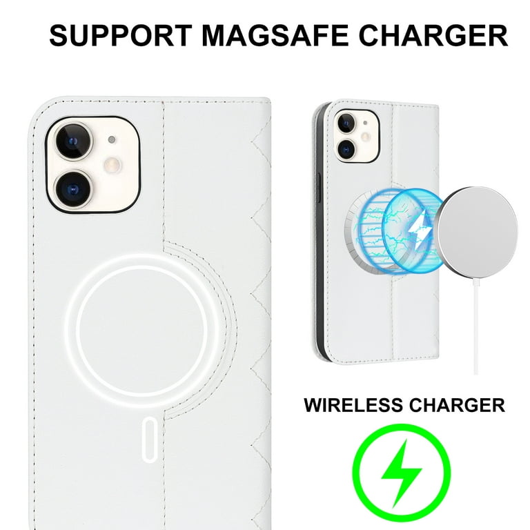 Feishell Wallet Case Designed for iPhone 12 mini (5.4 inch),Compatible with  MagSafe Charger,Stylish PU Leather Magnetic Closure Folio RFID Blocking