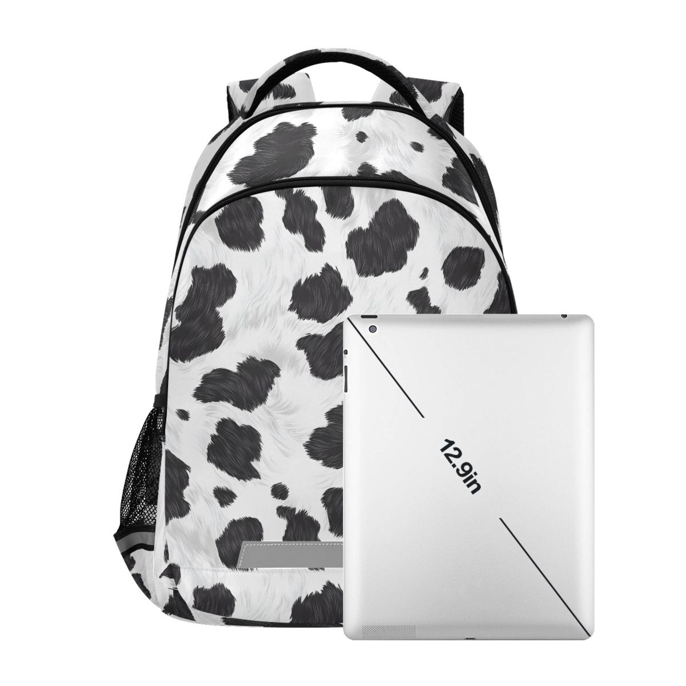 ALAZA Cow Print Backpack Elementary School Bag Bookbag Travel Rucksack