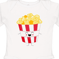 thumbnail image 4 of Inktastic Cute Kawaii Popcorn Boys or Girls Long Sleeve Baby Bodysuit, 4 of 5