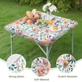 thumbnail image 4 of Pioneer Flower Floral Print Pattern Square Fitted Tablecloth with Elastic Edge,Square Table Cover,Washable Elastic Table Cover for Home Kitchen Party Decor 36"x36", 4 of 6